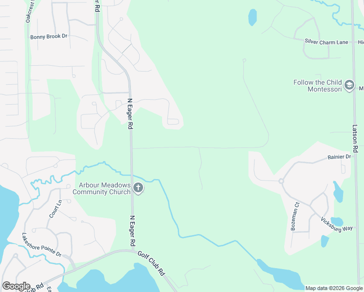 map of restaurants, bars, coffee shops, grocery stores, and more near 3207 Gentry Road in Howell