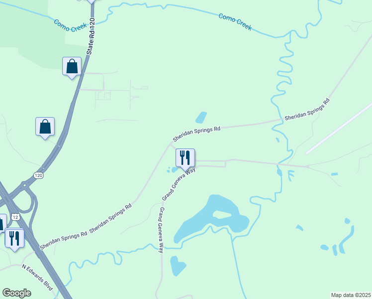 map of restaurants, bars, coffee shops, grocery stores, and more near 7037 Grand Geneva Way in Lake Geneva