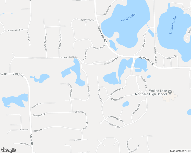 map of restaurants, bars, coffee shops, grocery stores, and more near 6147 Birchcrest Lane in Commerce Charter Township