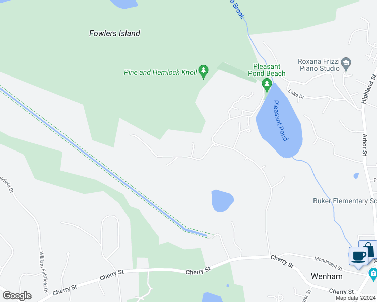 map of restaurants, bars, coffee shops, grocery stores, and more near 2 D'Ambrosio Way in Wenham