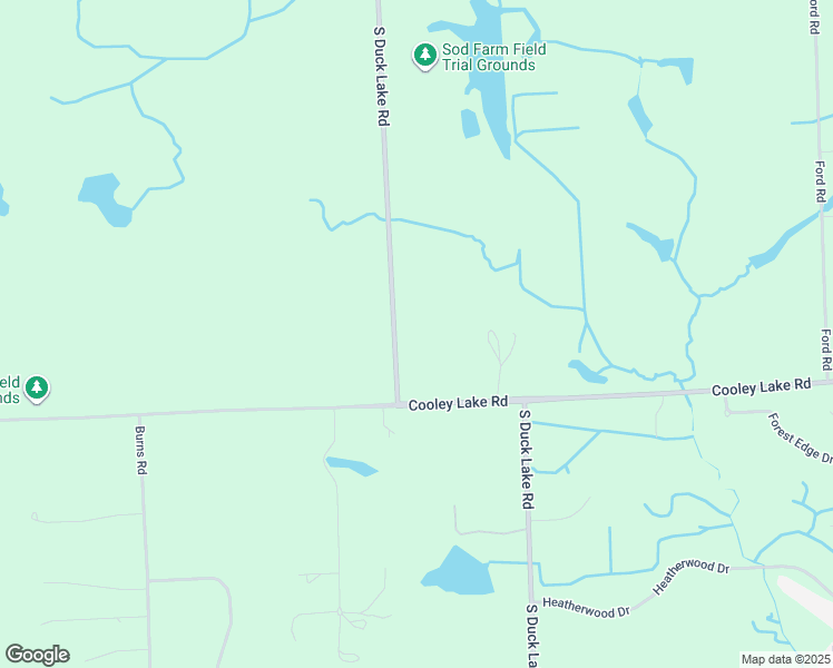 map of restaurants, bars, coffee shops, grocery stores, and more near 3201 South Duck Lake Road in Highland Charter Township