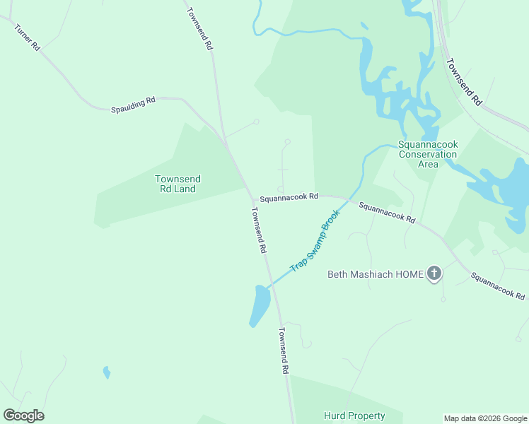 map of restaurants, bars, coffee shops, grocery stores, and more near 121 Townsend Road in Shirley