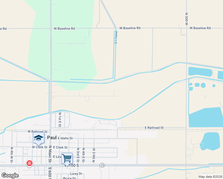 map of restaurants, bars, coffee shops, grocery stores, and more near 554 Sunnyslope Drive in Paul