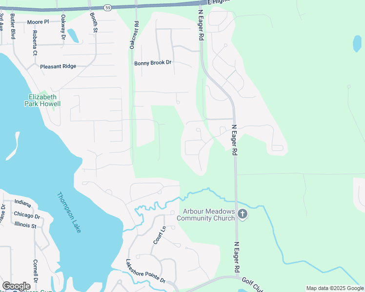 map of restaurants, bars, coffee shops, grocery stores, and more near 2691 Willowcrest Circle in Howell