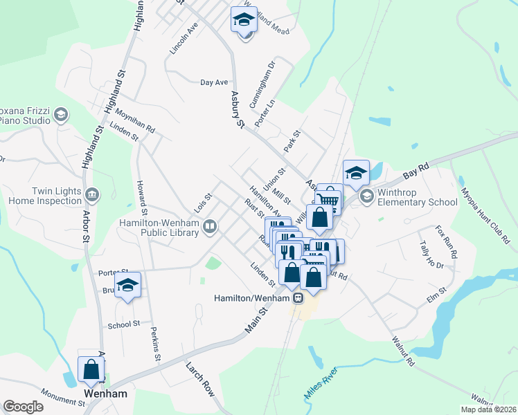 map of restaurants, bars, coffee shops, grocery stores, and more near 29 Hamilton Avenue in Hamilton