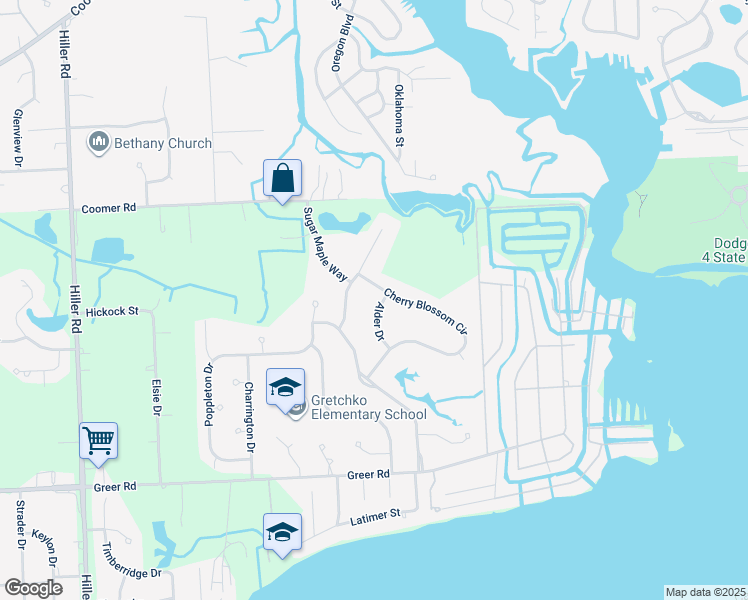map of restaurants, bars, coffee shops, grocery stores, and more near 1772 Alder Drive in West Bloomfield Township