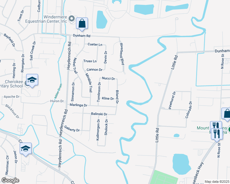 map of restaurants, bars, coffee shops, grocery stores, and more near 42989 Biland Drive in Clinton Township