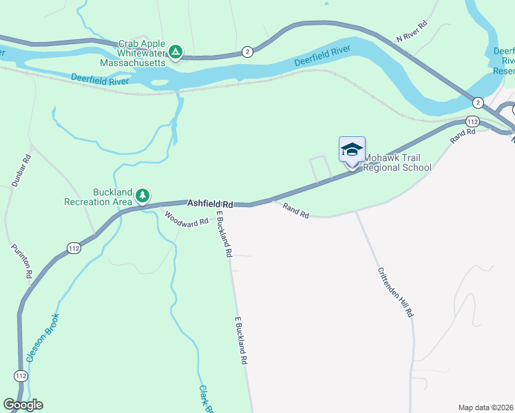 map of restaurants, bars, coffee shops, grocery stores, and more near 45 Massachusetts 112 in Buckland