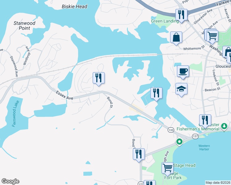 map of restaurants, bars, coffee shops, grocery stores, and more near 4 Stuart Road in Gloucester