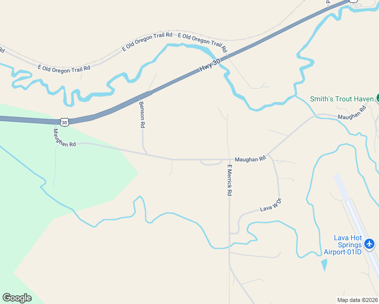 map of restaurants, bars, coffee shops, grocery stores, and more near 8813 Maughan Road in Lava Hot Springs