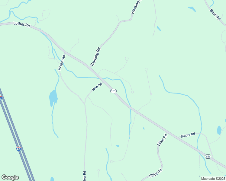 map of restaurants, bars, coffee shops, grocery stores, and more near 799 Highway 151 in East Greenbush