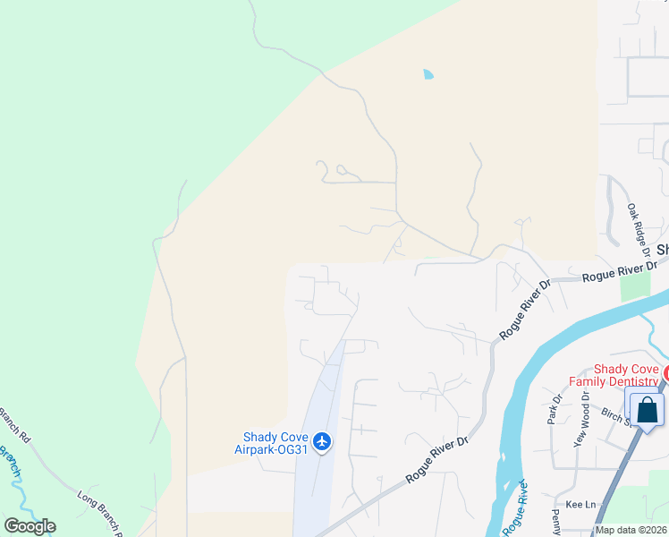 map of restaurants, bars, coffee shops, grocery stores, and more near 780 Rogue Air Drive in Shady Cove