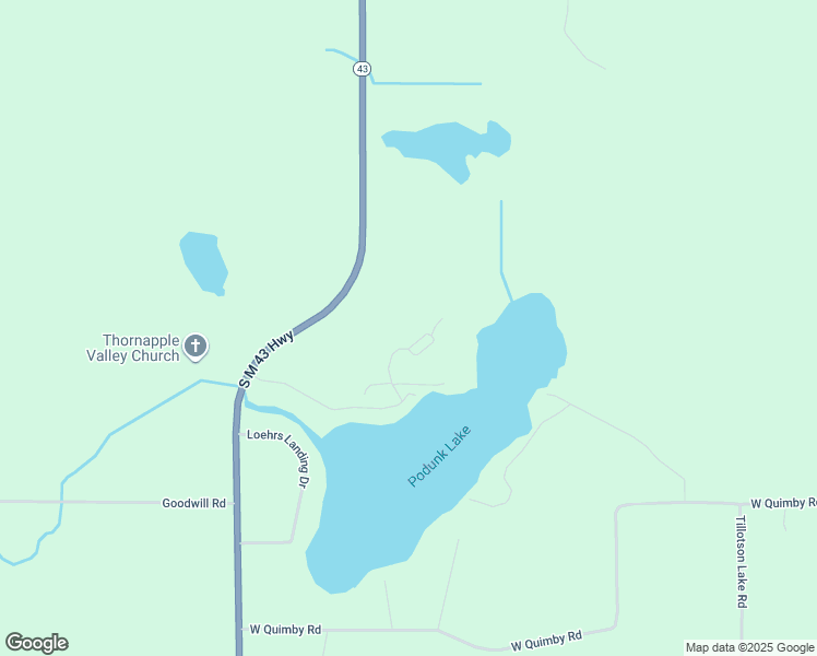 map of restaurants, bars, coffee shops, grocery stores, and more near 3172 Podunk Lake Road in Hastings