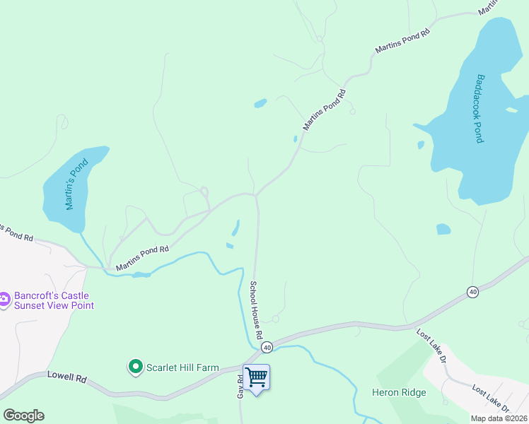 map of restaurants, bars, coffee shops, grocery stores, and more near 112 School House Road in Groton