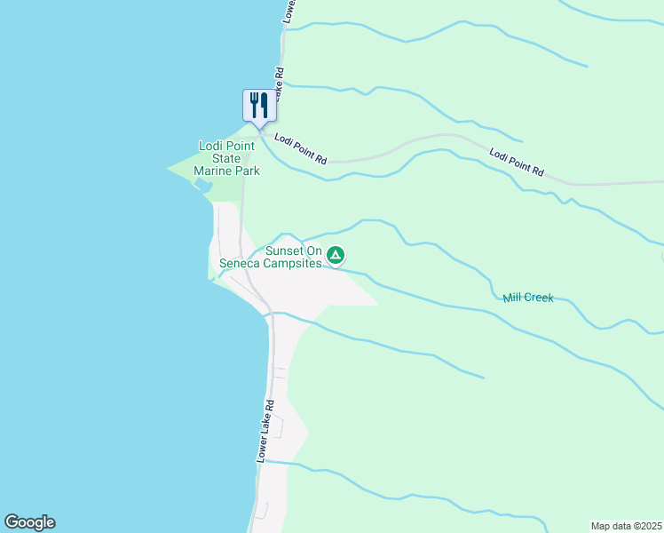 map of restaurants, bars, coffee shops, grocery stores, and more near 8449 Lower Lake Rd in Lodi