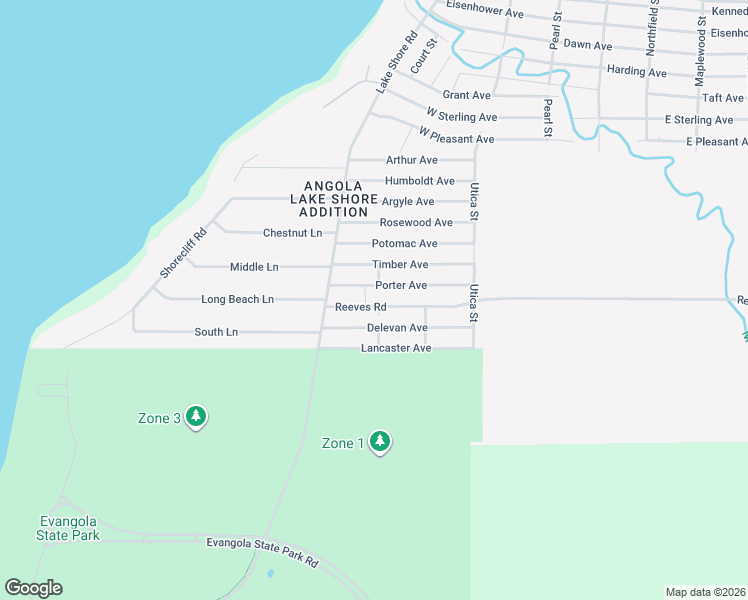 map of restaurants, bars, coffee shops, grocery stores, and more near 156 Reeves Road in Angola