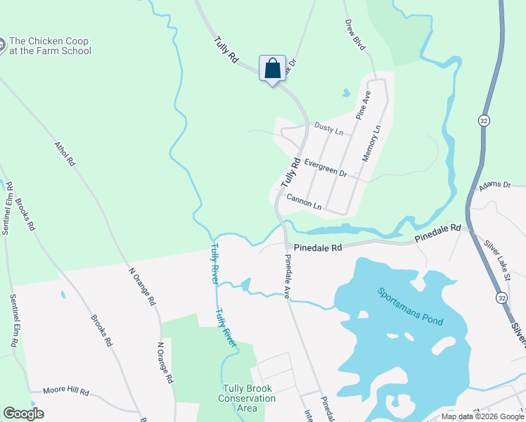 map of restaurants, bars, coffee shops, grocery stores, and more near 15 Tully Road in Orange