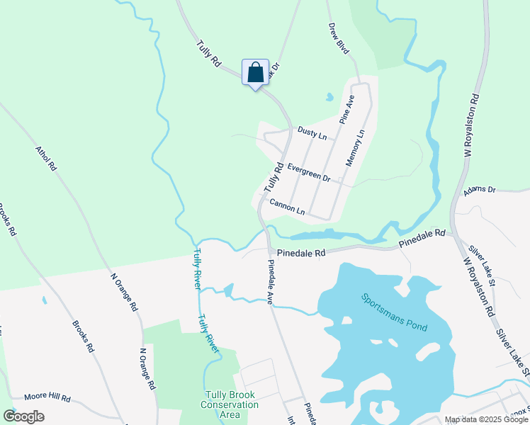 map of restaurants, bars, coffee shops, grocery stores, and more near 30 Tully Road in Orange