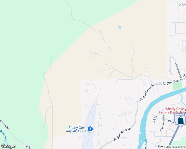 map of restaurants, bars, coffee shops, grocery stores, and more near 780 Rogue Air Drive in Shady Cove