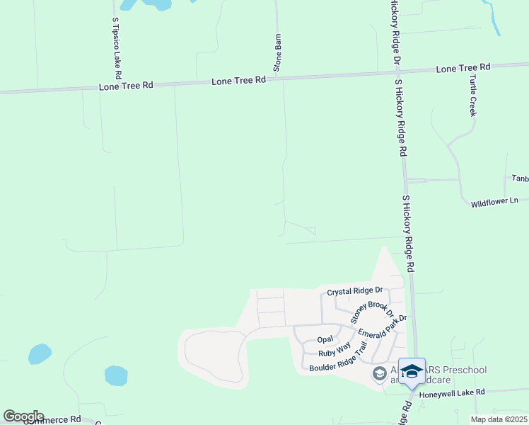 map of restaurants, bars, coffee shops, grocery stores, and more near 2210 South Stone Barn Road in Highland Charter Township