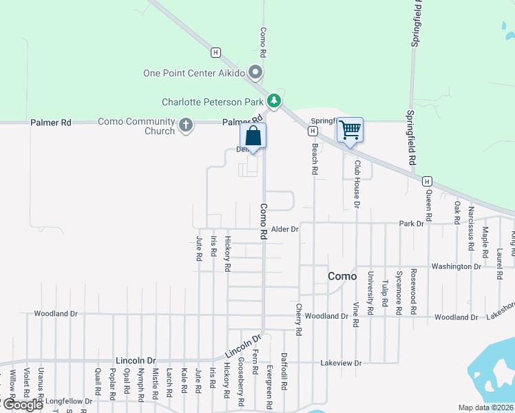 map of restaurants, bars, coffee shops, grocery stores, and more near 3380 Apple Place in Lake Geneva