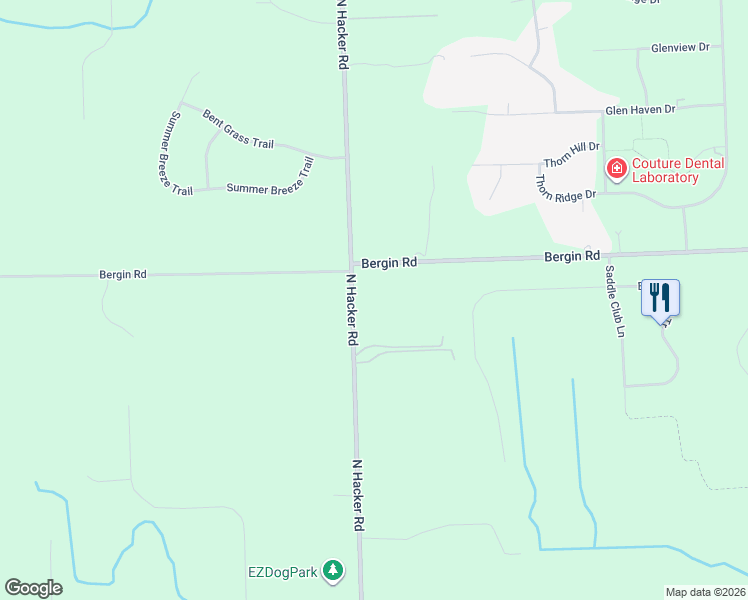 map of restaurants, bars, coffee shops, grocery stores, and more near 938 North Hacker Road in Howell