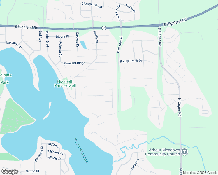 map of restaurants, bars, coffee shops, grocery stores, and more near 2467 Oseola Avenue in Howell
