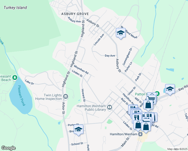 map of restaurants, bars, coffee shops, grocery stores, and more near 56 Moynihan Road in Hamilton