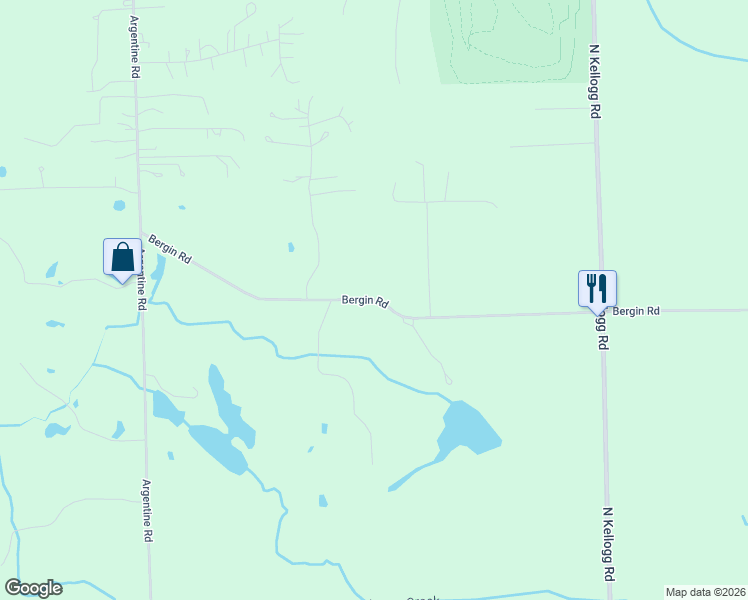 map of restaurants, bars, coffee shops, grocery stores, and more near 6525 Bergin Road in Howell