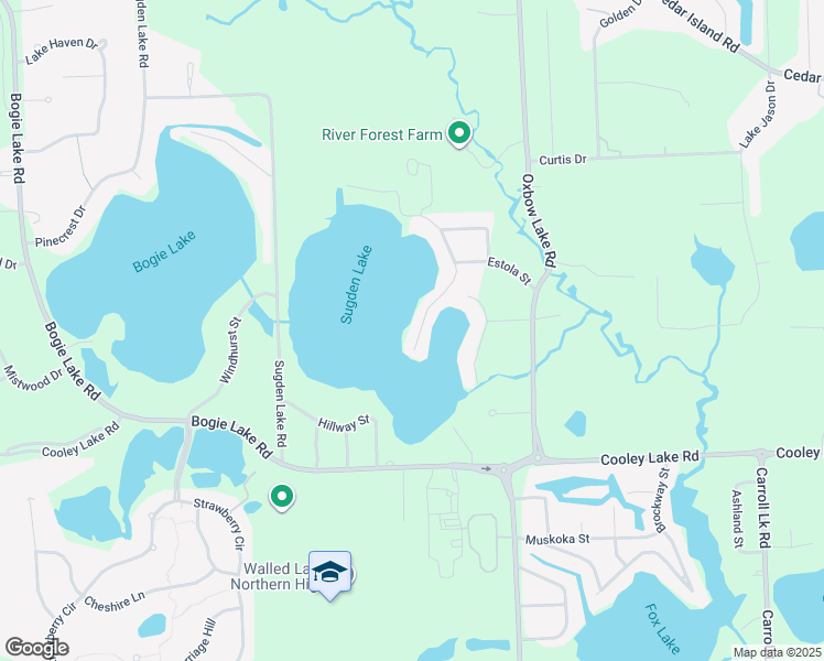 map of restaurants, bars, coffee shops, grocery stores, and more near 1347 Castlewood Street in White Lake charter Township