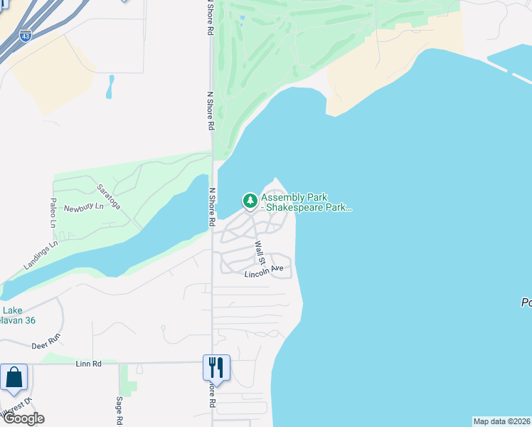map of restaurants, bars, coffee shops, grocery stores, and more near 1501 Monroe Avenue in Delavan