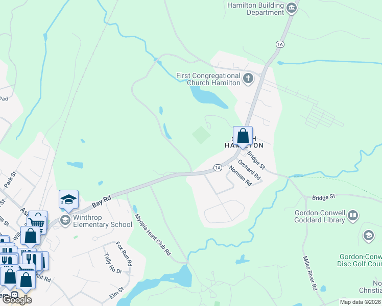 map of restaurants, bars, coffee shops, grocery stores, and more near 484 Bay Road in Hamilton
