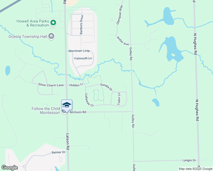 map of restaurants, bars, coffee shops, grocery stores, and more near Sonata Drive in Howell