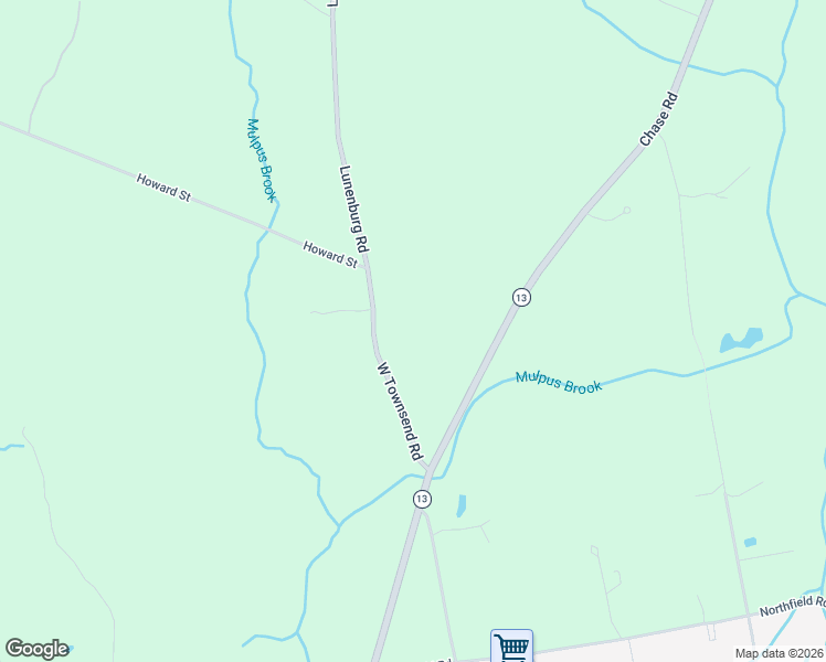 map of restaurants, bars, coffee shops, grocery stores, and more near 222 West Townsend Road in Lunenburg