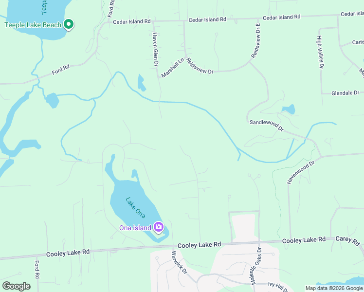 map of restaurants, bars, coffee shops, grocery stores, and more near 2800 Eric Drive in White Lake charter Township