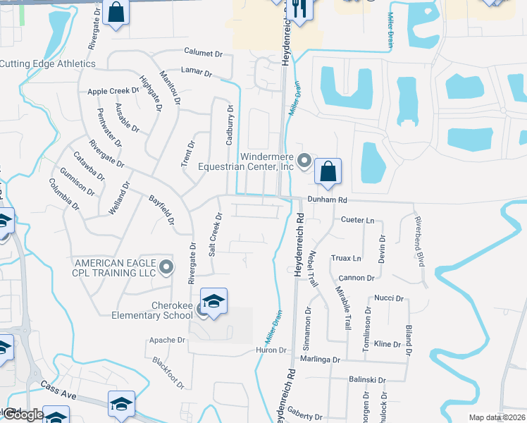 map of restaurants, bars, coffee shops, grocery stores, and more near 43761 Robinson Ridge in Clinton Township