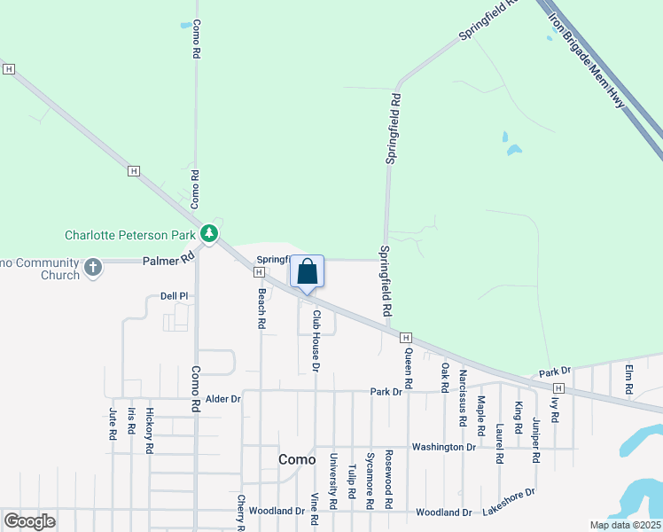 map of restaurants, bars, coffee shops, grocery stores, and more near W3680 Springfield Road in Lake Geneva