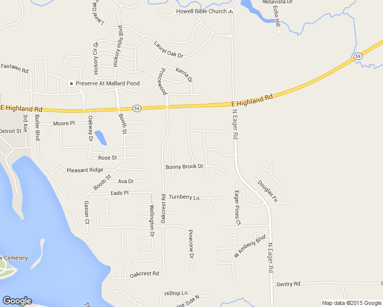 map of restaurants, bars, coffee shops, grocery stores, and more near 1284 Ashwood Lane in Howell