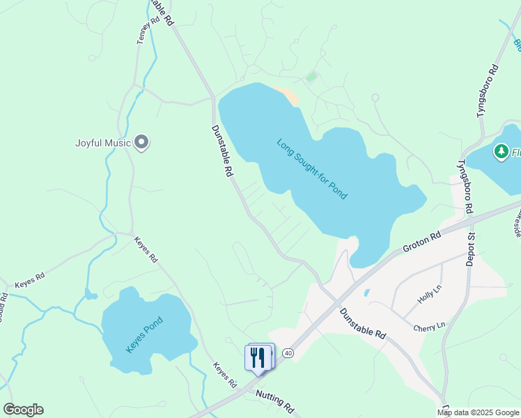 map of restaurants, bars, coffee shops, grocery stores, and more near 6 Beatrice Road in Westford