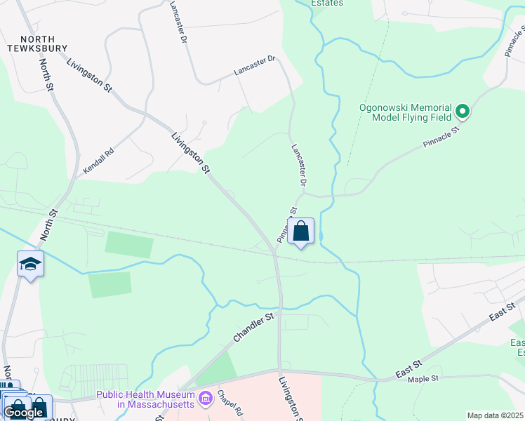 map of restaurants, bars, coffee shops, grocery stores, and more near 24 Pinnacle Street in Tewksbury
