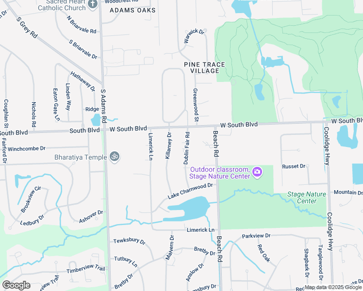 map of restaurants, bars, coffee shops, grocery stores, and more near 6915 Dublin Fair Road in Troy