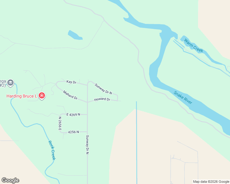 map of restaurants, bars, coffee shops, grocery stores, and more near 304 Howard Drive in Twin Falls