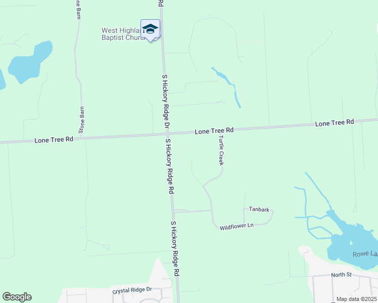 map of restaurants, bars, coffee shops, grocery stores, and more near 1590 Wildflower Lane in Highland Charter Township