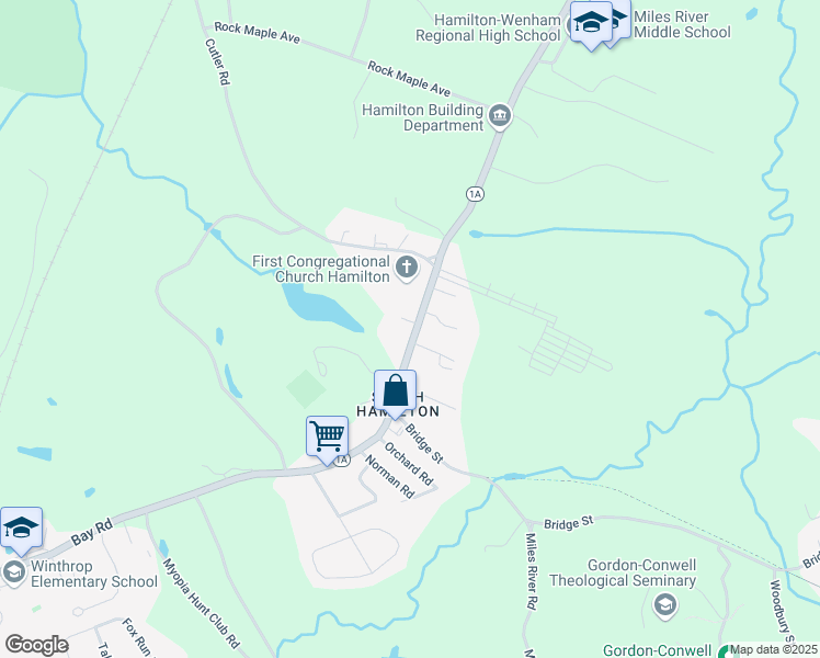 map of restaurants, bars, coffee shops, grocery stores, and more near 598 Bay Road in Hamilton
