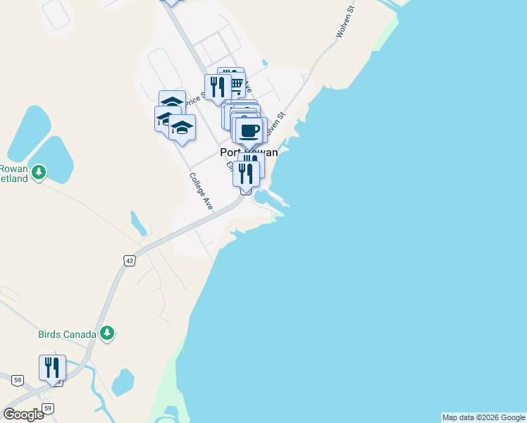 map of restaurants, bars, coffee shops, grocery stores, and more near 50 Sea Queen Road in Vittoria