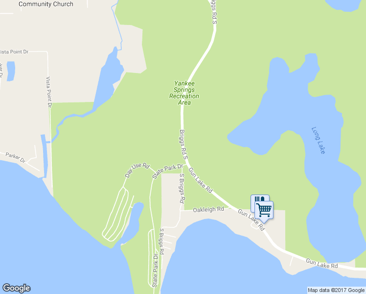 map of restaurants, bars, coffee shops, grocery stores, and more near 2430 Briggs Road South in Middleville