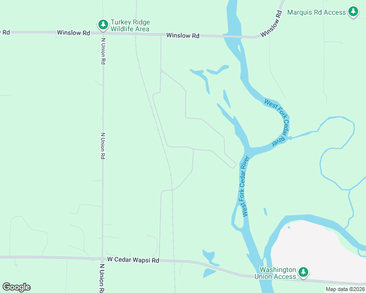 map of restaurants, bars, coffee shops, grocery stores, and more near 8308 Buck Ridge Road in Cedar Falls
