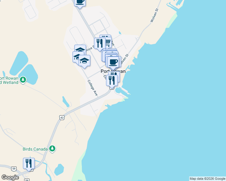 map of restaurants, bars, coffee shops, grocery stores, and more near 50 Sea Queen Road in Vittoria