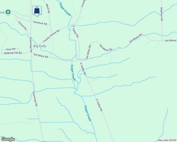 map of restaurants, bars, coffee shops, grocery stores, and more near 2915 E Valley Rd in Branchport
