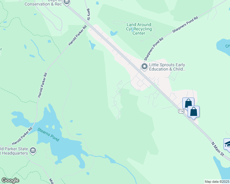 map of restaurants, bars, coffee shops, grocery stores, and more near 1106 Acorn Drive in North Andover